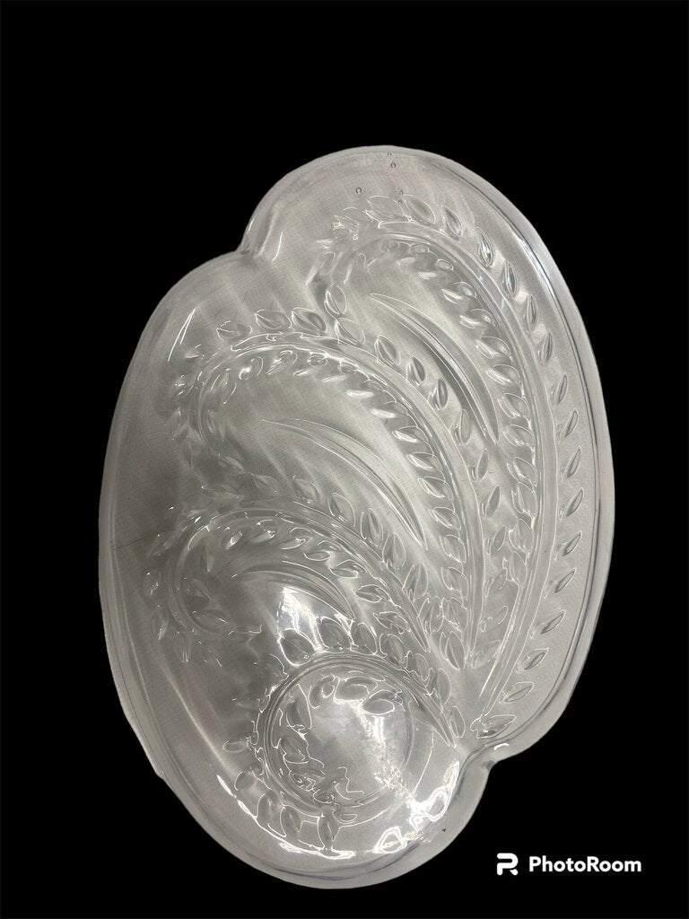 Federal Glass Hospitality Homestead Wheat Snack Plate Cup Holder Inset Set 3