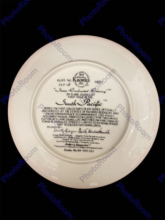 Edwin M. Knowles "Some Enchanted Evening" Collectible Plate