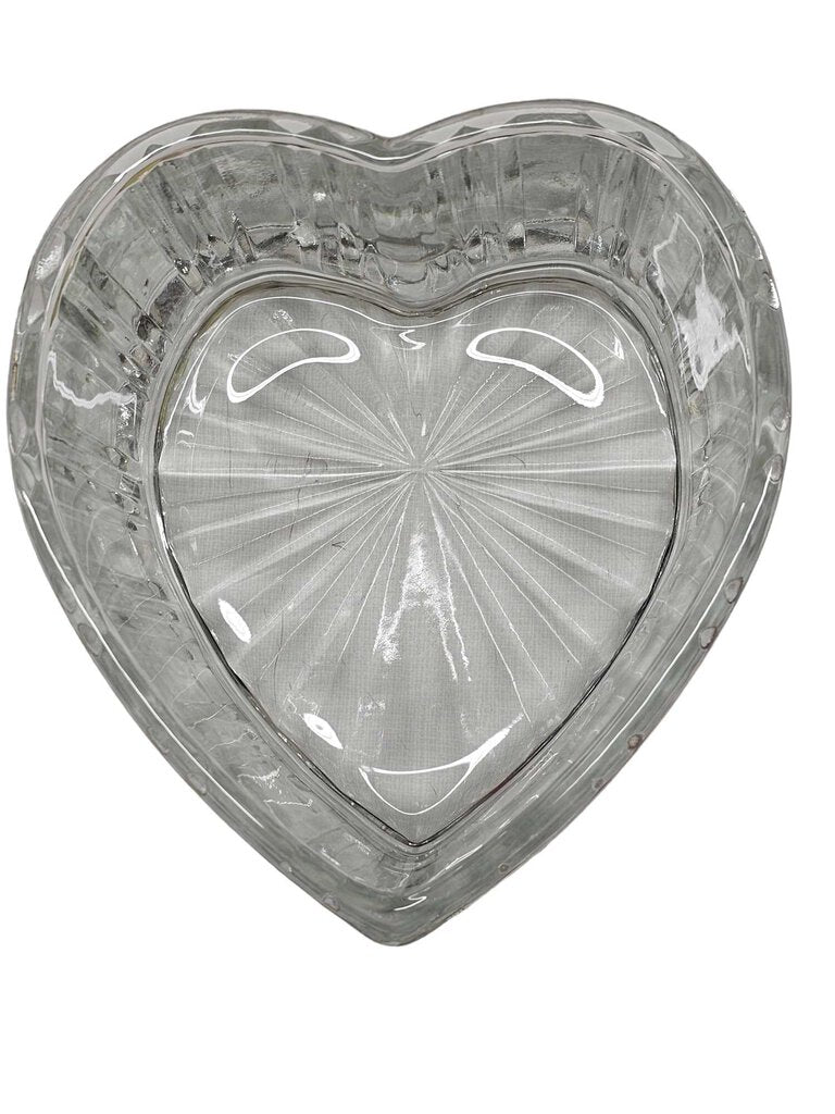 Glass Heart Shaped Bowl