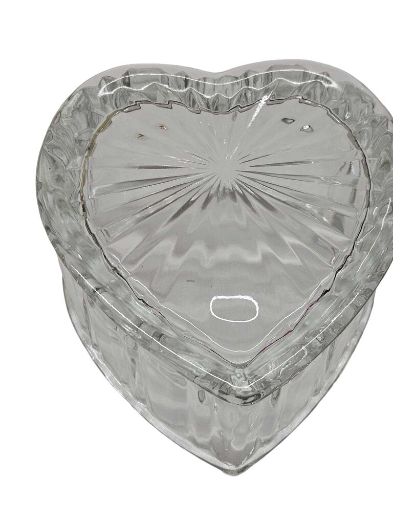 Glass Heart Shaped Bowl