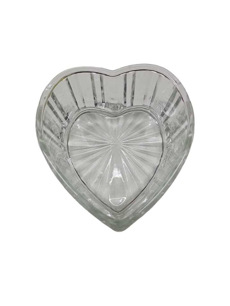 Glass Heart Shaped Bowl