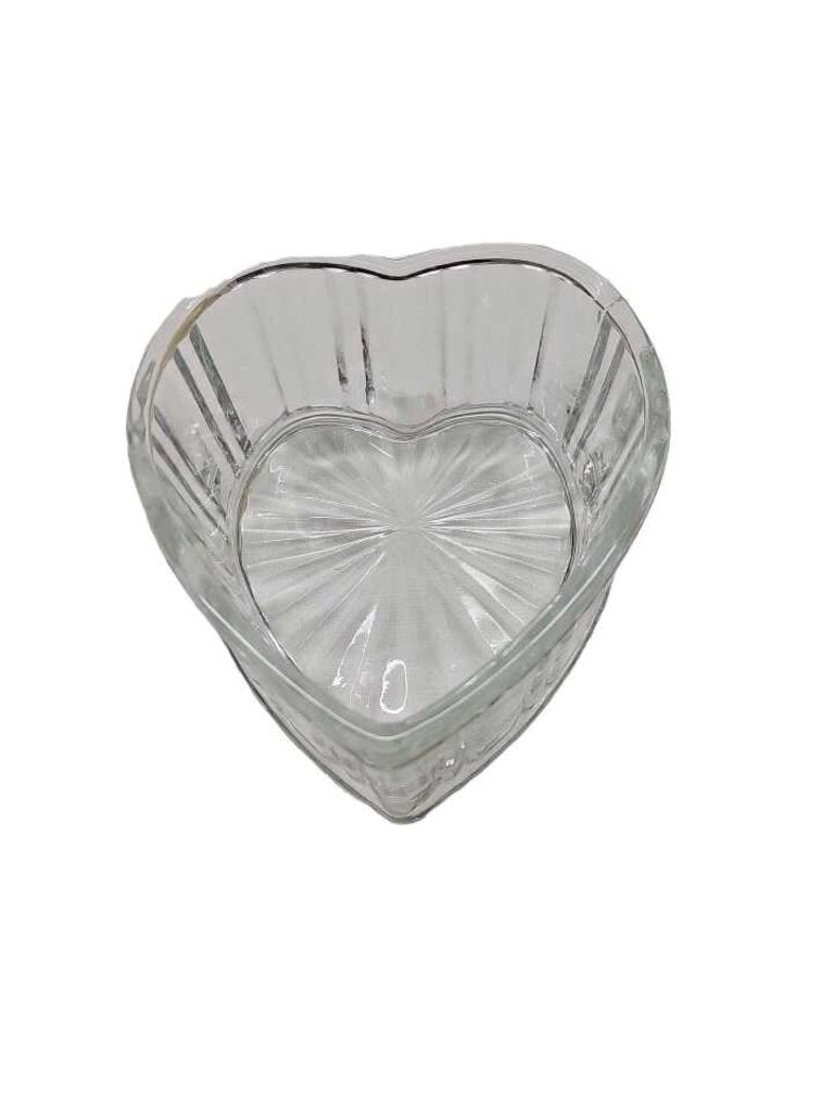 Glass Heart Shaped Bowl