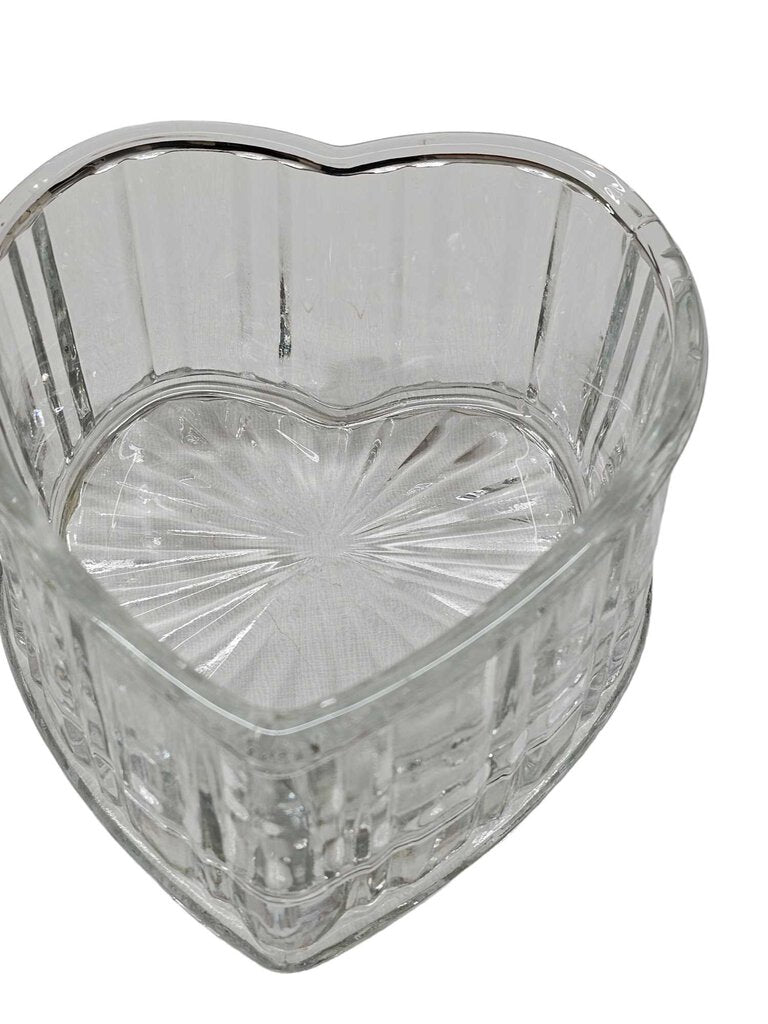 Glass Heart Shaped Bowl
