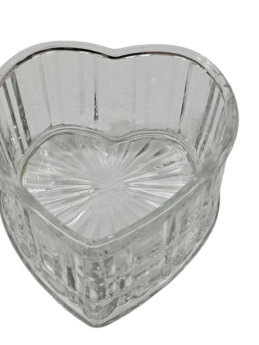 Glass Heart Shaped Bowl
