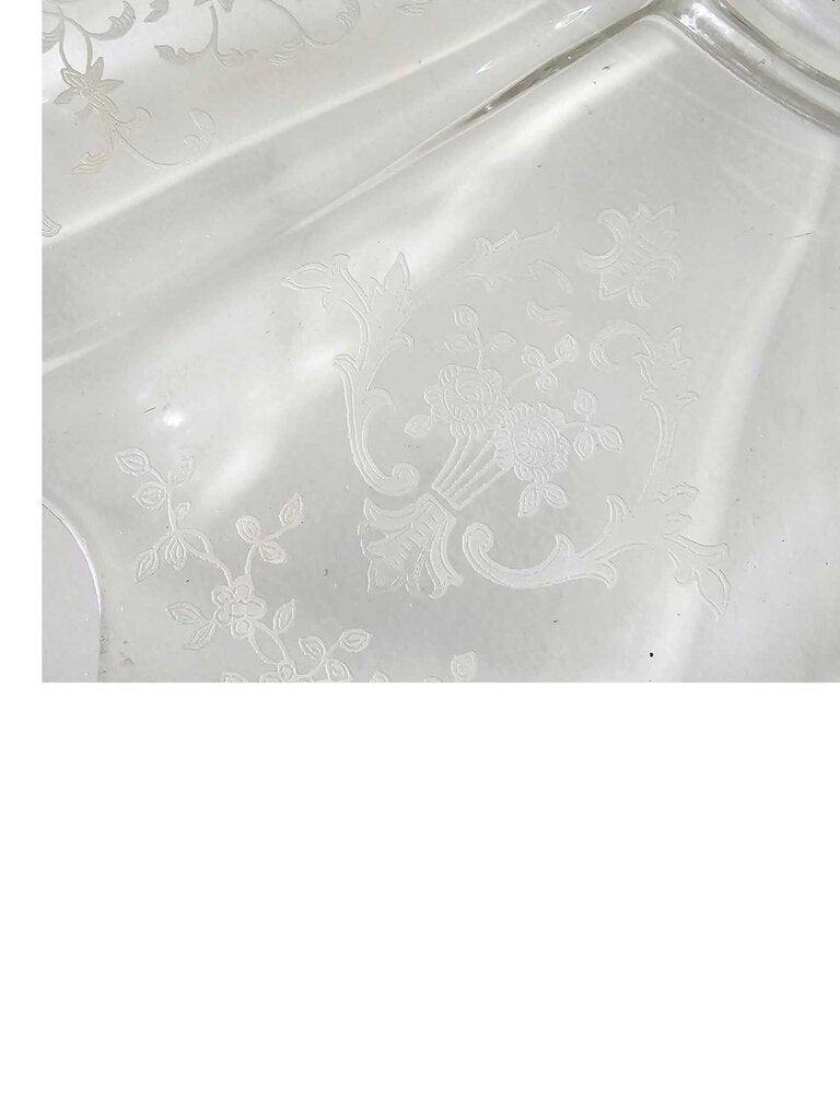 Vintage Fostoria Crystal Navarre Round Serving Platter Torte Tray 13"