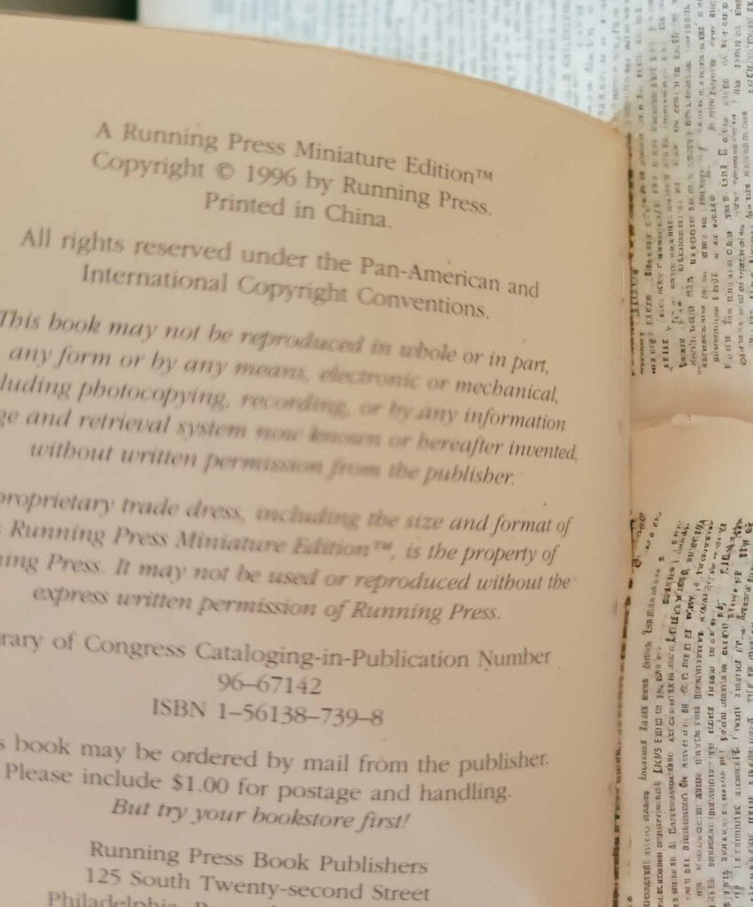 THE Button Book Mini Hardcover 1996