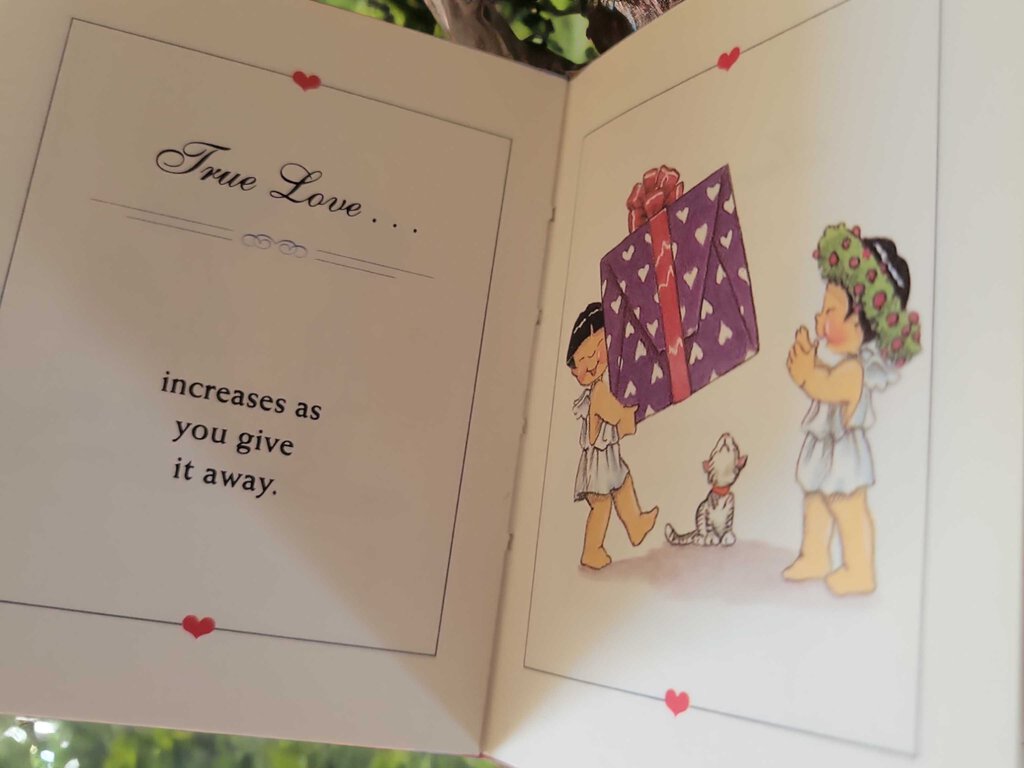 TRUE LOVE petite book Mini Hardcover Gold Heart Bookmark