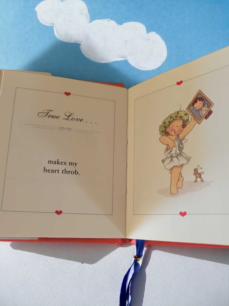 TRUE LOVE petite book Mini Hardcover Gold Heart Bookmark
