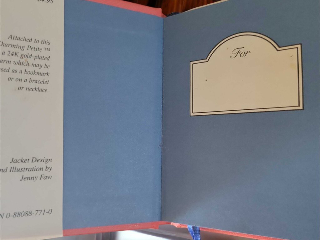 TRUE LOVE petite book Mini Hardcover Gold Heart Bookmark