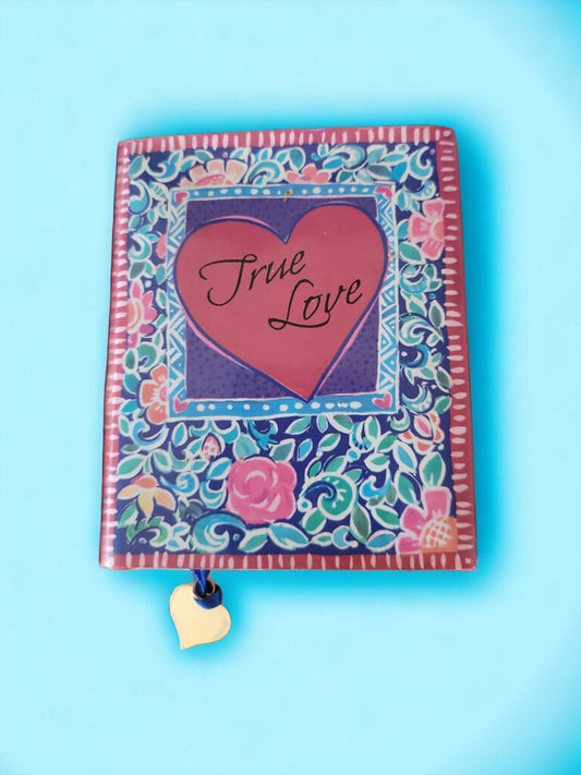 TRUE LOVE petite book Mini Hardcover Gold Heart Bookmark