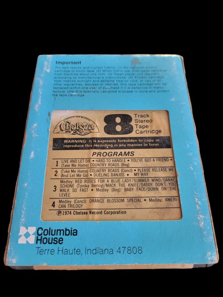 The Best of Wayne Newton Live 8 Track Tape Columbia House Chelsea 1974 Untested