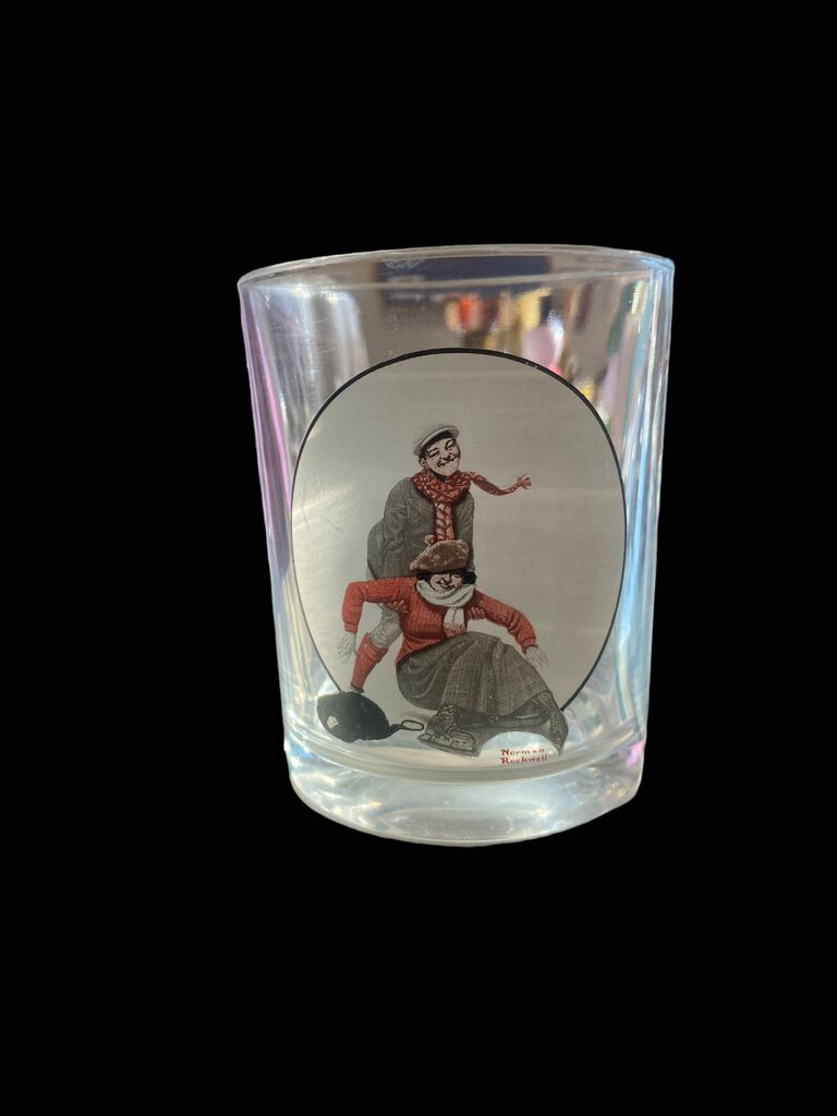 The Saturday Evening Post Evening Norman Rockwell Glass Skaters 1920