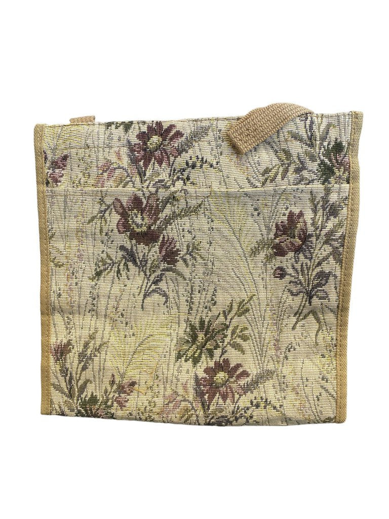 Vintage Bovanou U.S.A. CO. Tapestry Luggage Bag Floral12"x12x5"