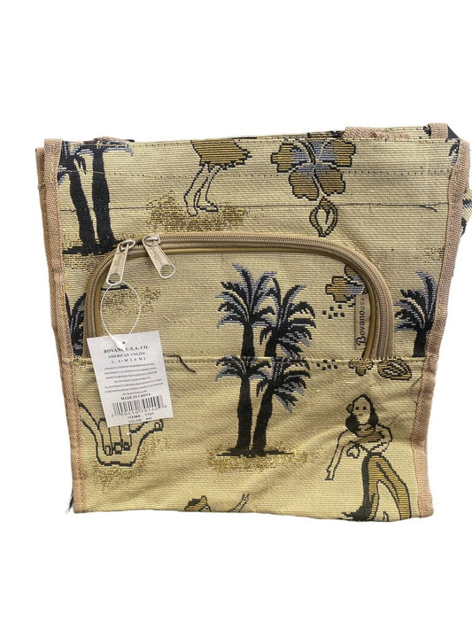 Vintage Bovanou U.S.A. CO. Tapestry Luggage Bag Hawaii 12"x12x5"