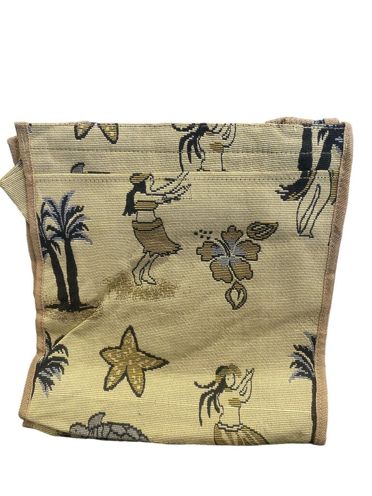 Vintage Bovanou U.S.A. CO. Tapestry Luggage Bag Hawaii 12"x12x5"