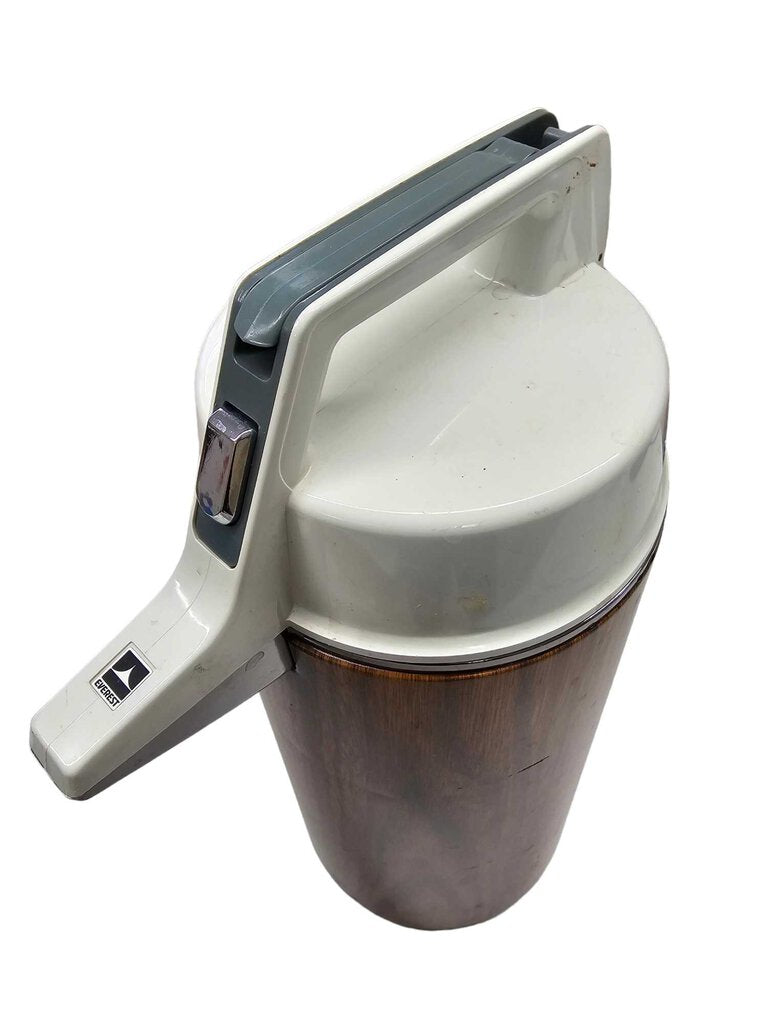 Vintage Everest Vacuum Pump Airpot Coffee Thermos 1.9 Liter Brown