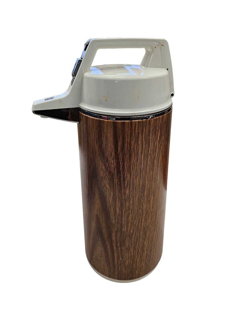 Vintage Everest Vacuum Pump Airpot Coffee Thermos 1.9 Liter Brown