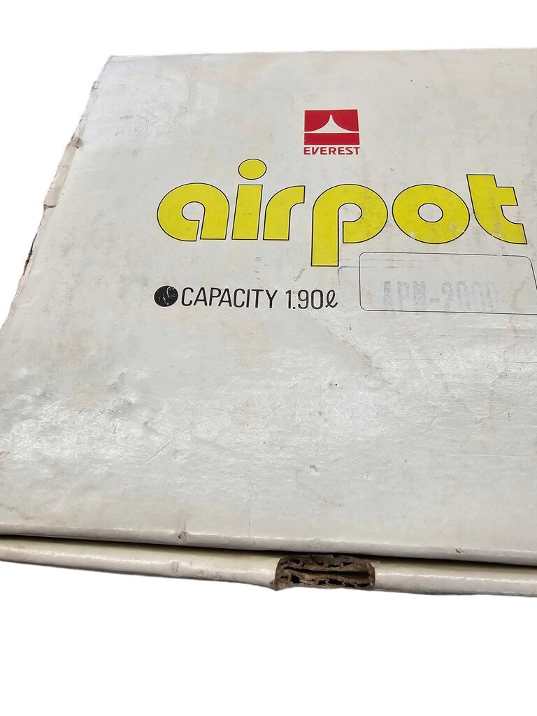 Vintage Everest Vacuum Pump Airpot Coffee Thermos 1.9 Liter Brown