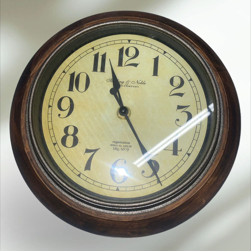 Vintage Sterling & Noble Clock Company 9" Clock