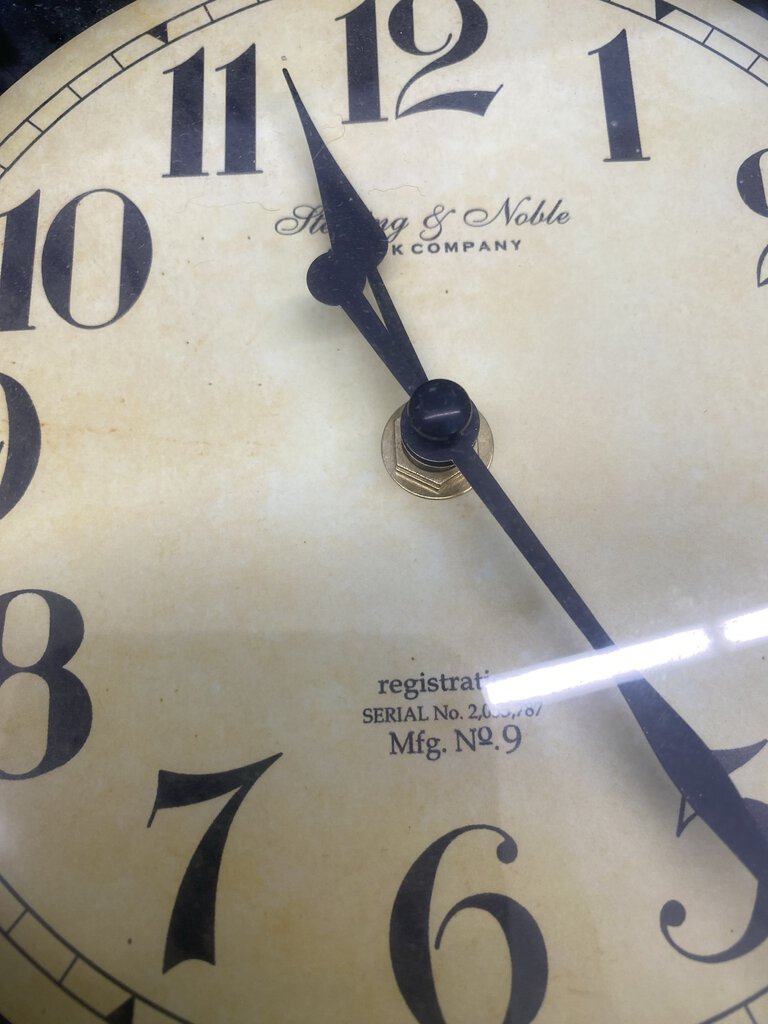 Vintage Sterling & Noble Clock Company 9" Clock