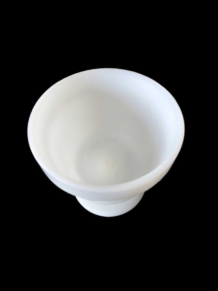 Vintage Anchor Hocking MILK GLASS Grape Pattern Footed Dish