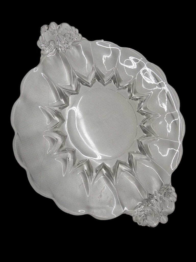 Vintage Mosser Glass CAKE Desset Plate 9"