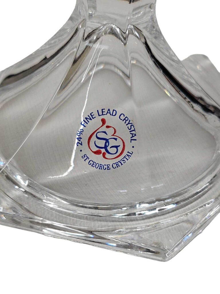 St. George Crystal 24% Fine Lead Crystal Candle Stick Holder