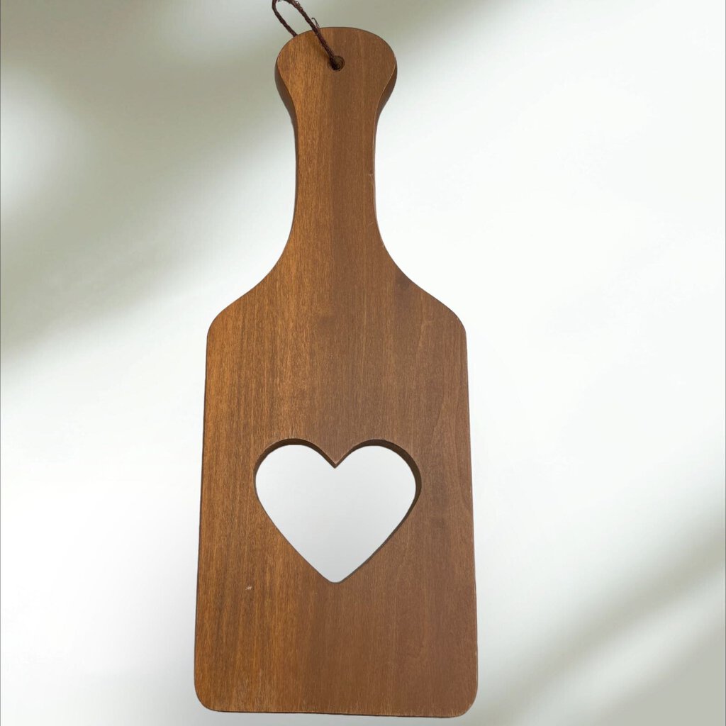 Longaberger Design Wooden Paddle with Heart