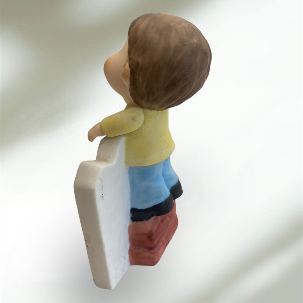 Enesco 1982 Anne Fitzgerald Dear God Kids When We Get Into Trouble Grandpa Boy Figurine