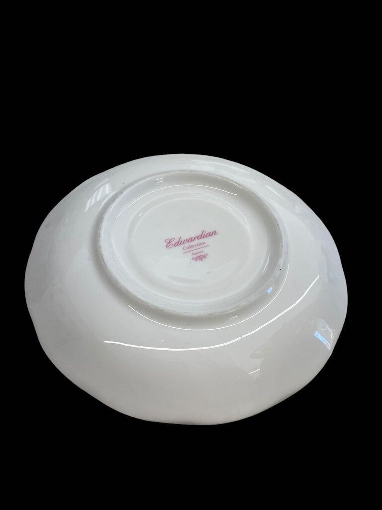 Vintage Edwardian Collection England Bone China Tea Cup and Saucer Set Gold Trim