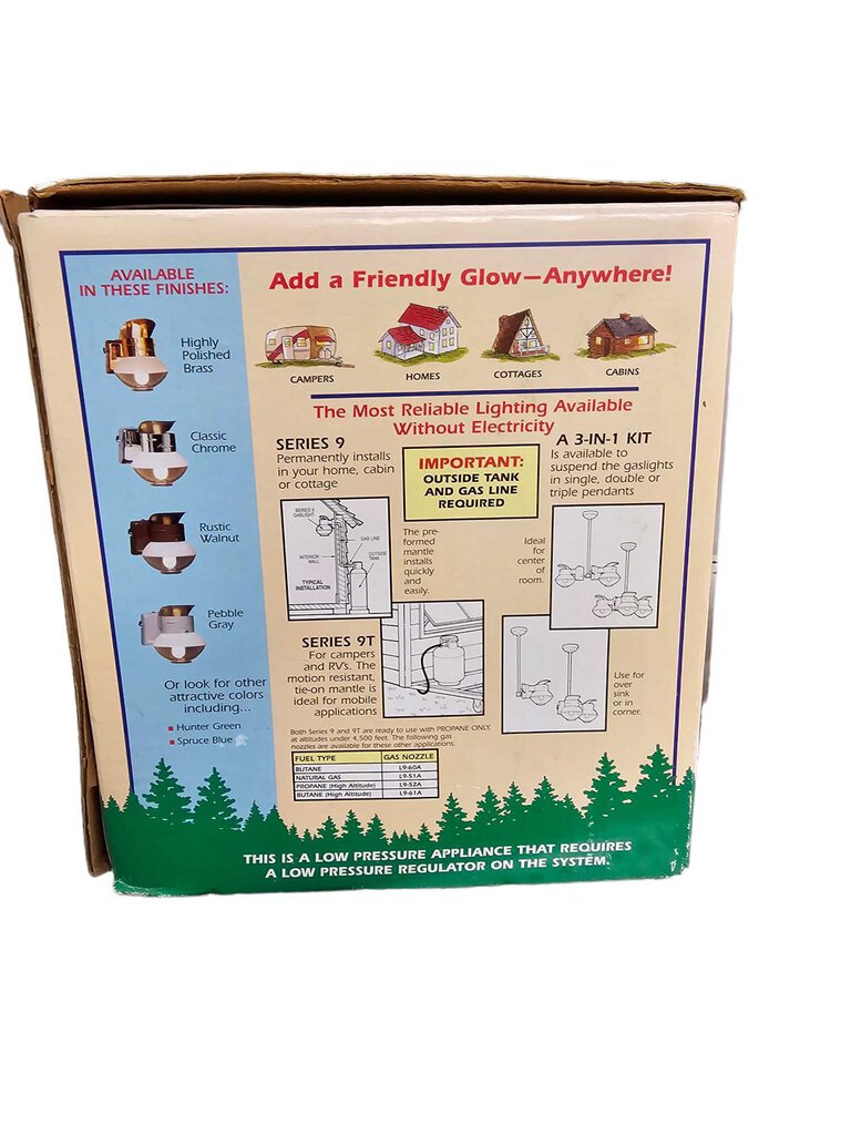 Vintage Paulin Humphrey Gas Operated Light New in box