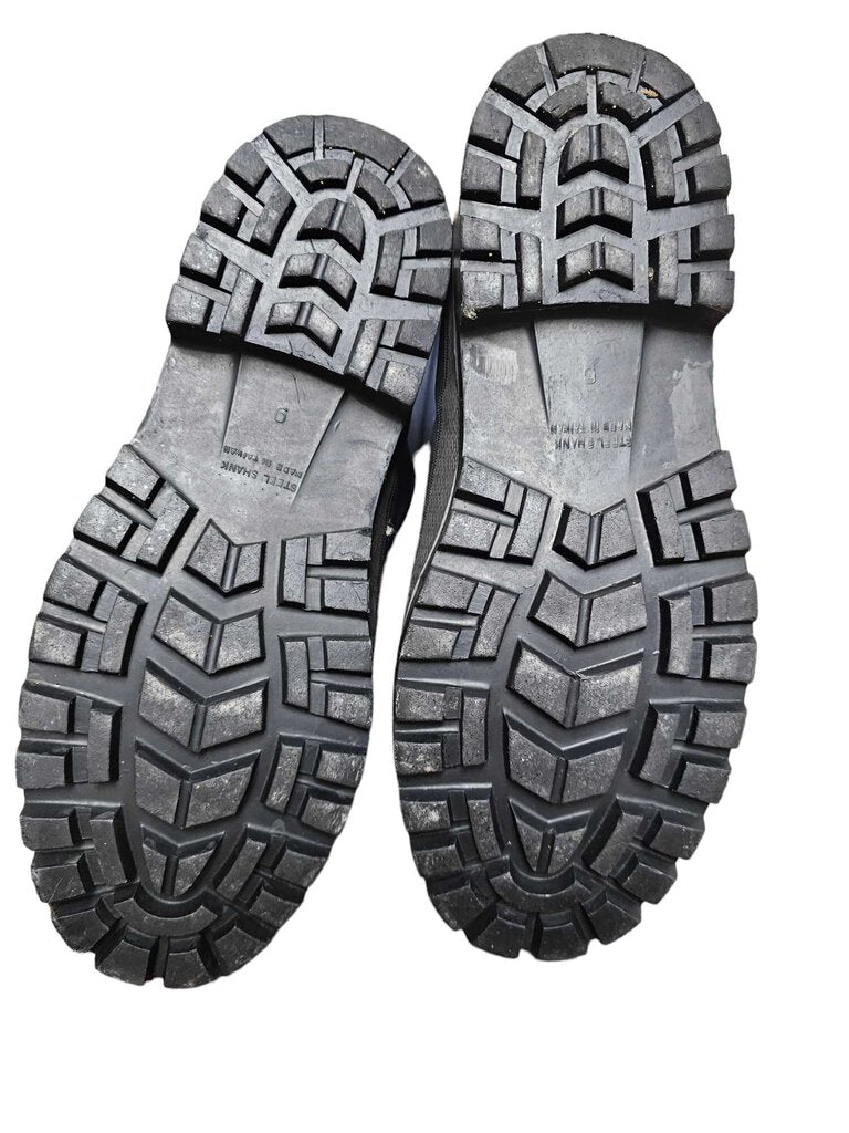 Vintage Montgomery Ward Blue White Snow Boot Steel Shank Size 9