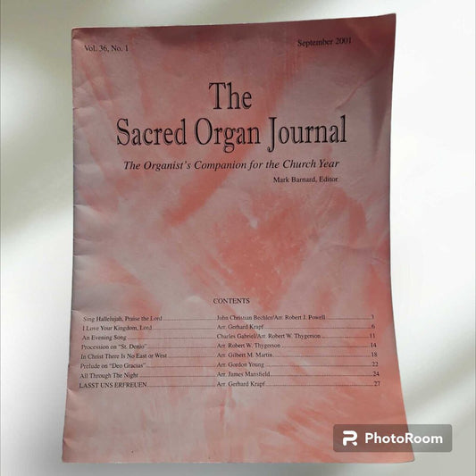 The Sacred Organ Journal Vol. 36, No. 1 Mark Barnard 2001