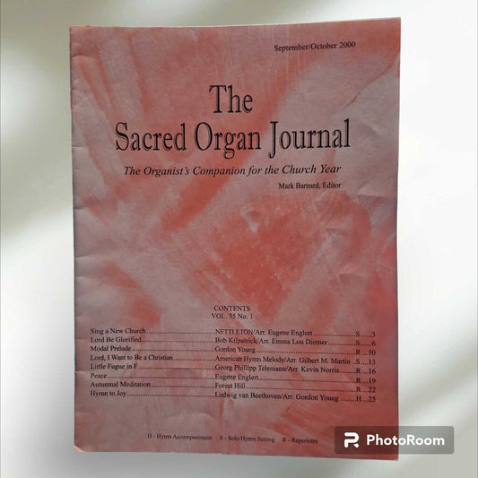 The Sacred Organ Journal sept/oct 2000 The Organist's Companion For the Church Year
