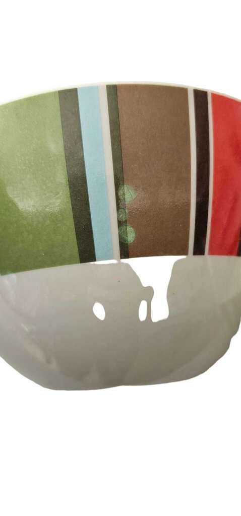 Set 3 vintage Melmac Plastic Striped Bowls Large 6" x 3.5"