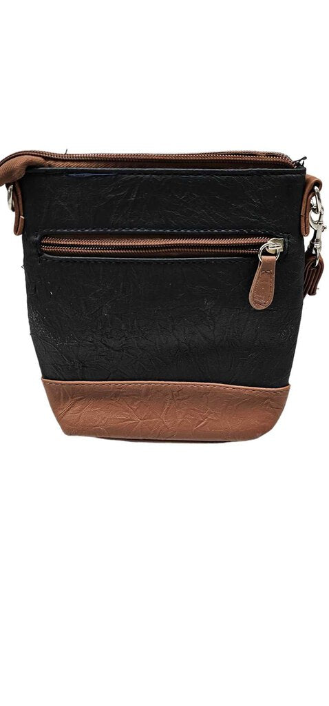 Stone Mountain Genuine Leather Small Handbag Purse USA Brown Black