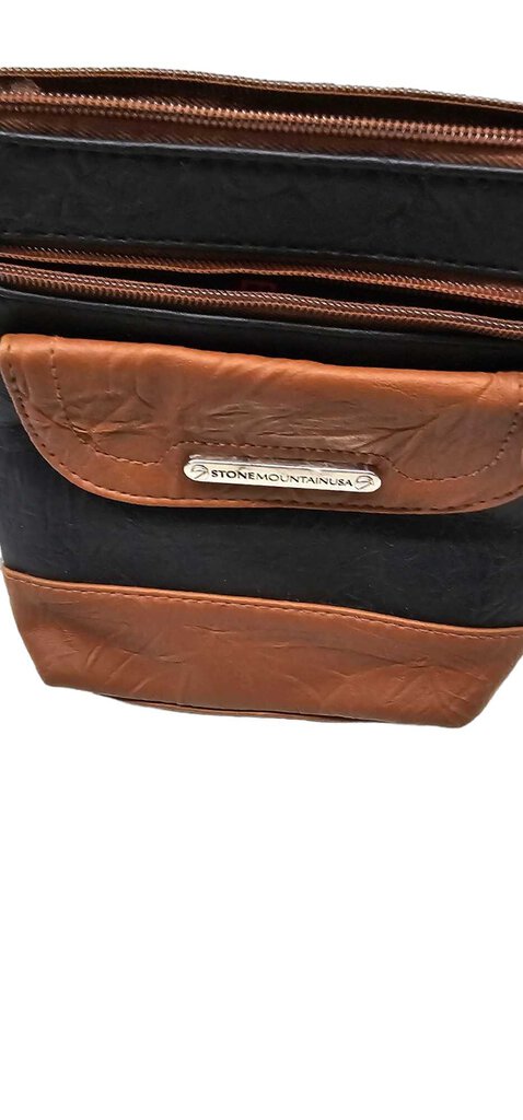 Stone Mountain Genuine Leather Small Handbag Purse USA Brown Black