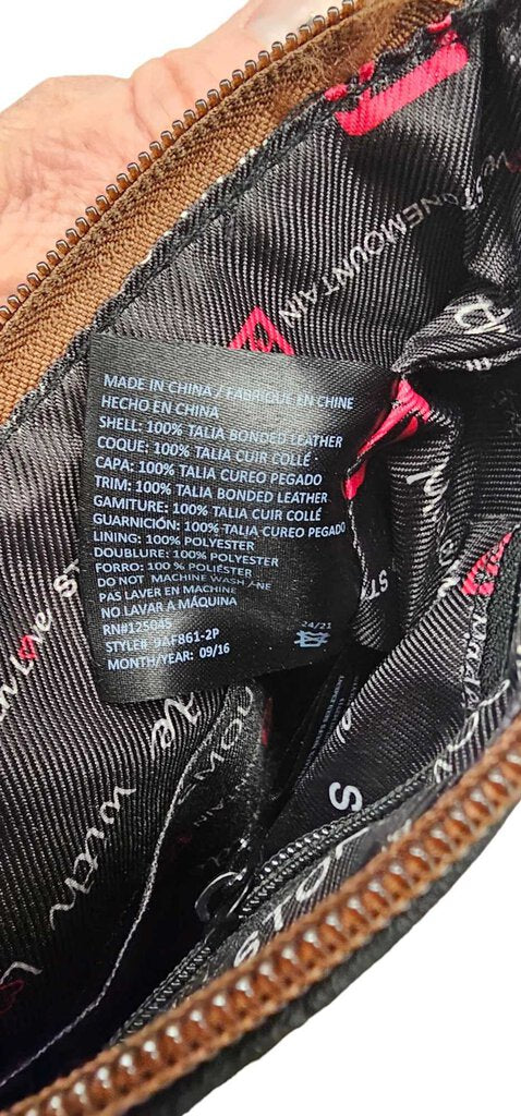 Stone Mountain Genuine Leather Small Handbag Purse USA Brown Black